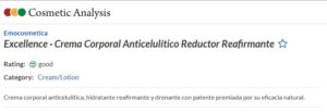 Analisis crema corporal anticelulitica natural