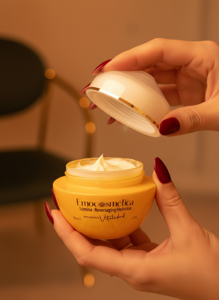 Crema facial Lúmina Chrono-Regénesis de Emocosmética para regeneración profunda y efecto antiedad