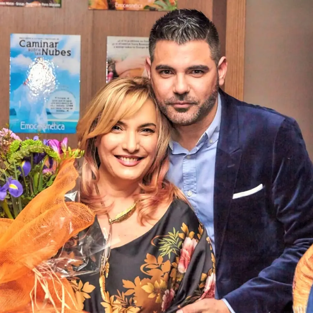 Fatim Ligioiz y Manu Herrera durante un encuentro de su trayectoria profesional