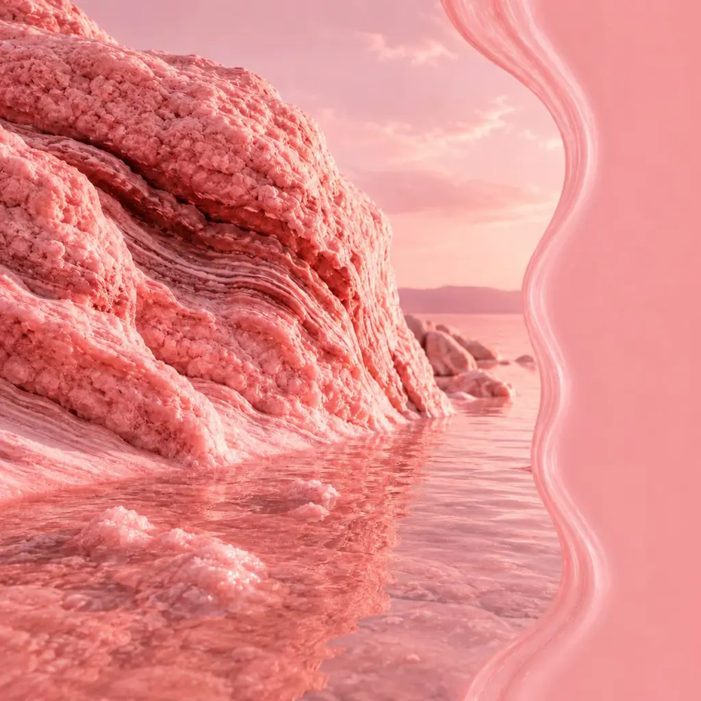 Pareja en composición artística sobre psicología del color rosa, neurociencia y bienestar emocional