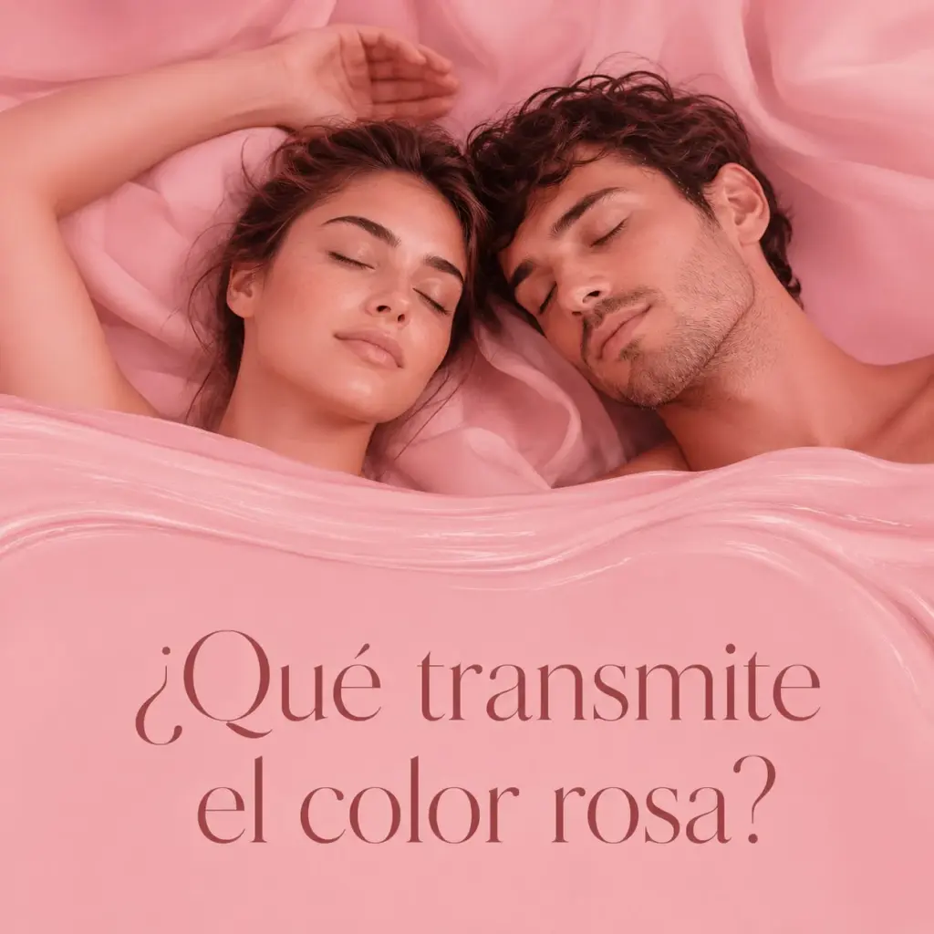 Pareja en tonos rosas que representa las emociones y sensaciones asociadas al color rosa